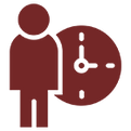 Icon Person mit Uhr