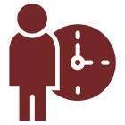 Icon Person mit Uhr